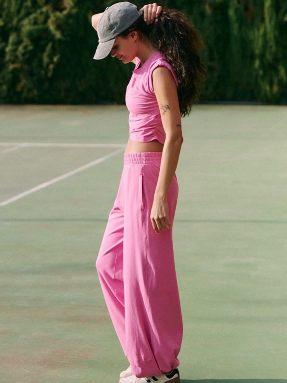 Free People FP Movement Hot Shot Crossover Set – Pink Fuchsia – NWOT